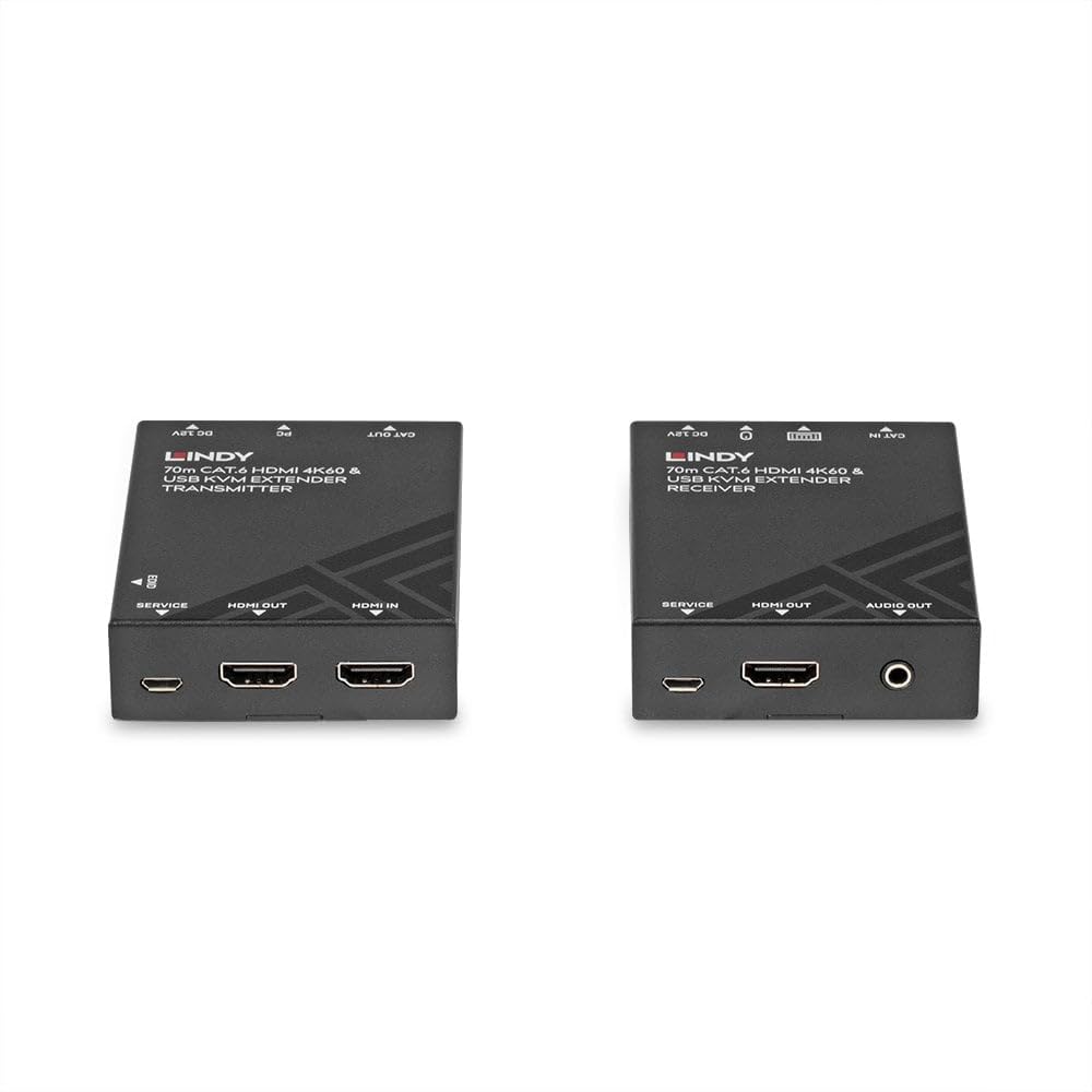 Lindy 39383 Extensor KVM HDMI 4K60 cat.6, USB y audio a 70 metros