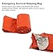 oceanside Sleeping Bag, Emergency Survival Sleeping Bag Thermal Insulation PE Aluminum Film Survival Bivouac Bag with Storage Bag for Outdoor 2 Colors(Orange)