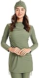 EOTCT Muslim Swimwear for Women Long Sleeve Modest Swimsuits slamic Arabic Swimming Costume Hijab...