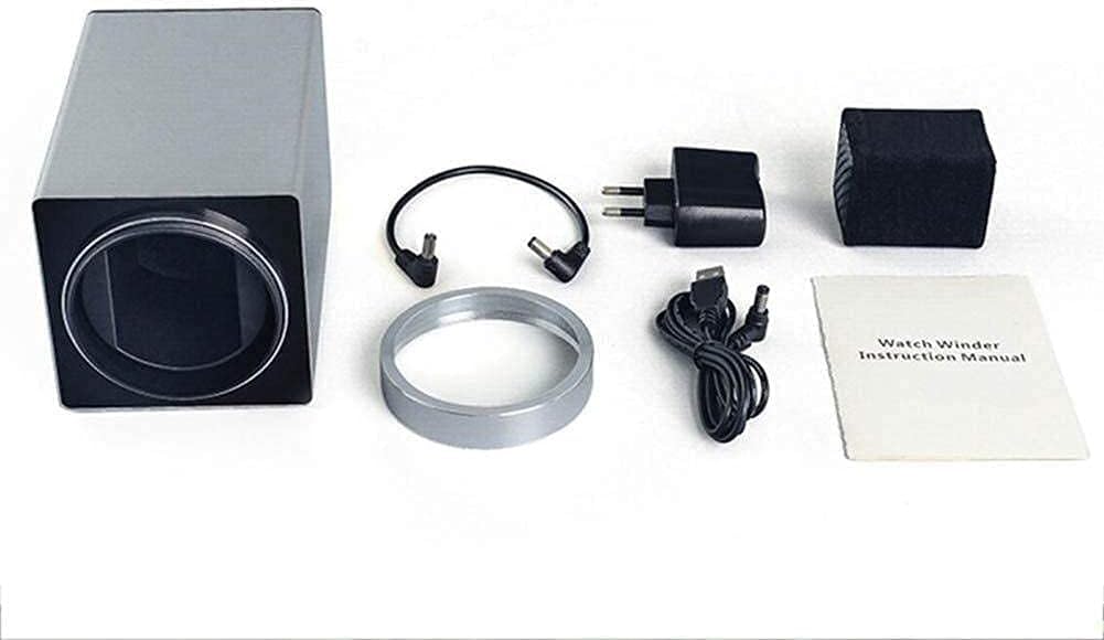 FENOKD Single Watches Automatic Watch Winder Wooden Storage Case 2 Power Supply Mode Quiet Motors Antimagnetic-17.5×10.5×10.5CM