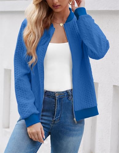 Image of WROLEM Zip Up Sweatshirts for Women Casual Outfits Cardigan Outerwear Trendy Winter Jackets Coat