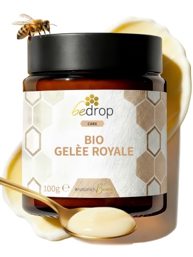 bedrop Bio Gelée Royal frisch & pur 100g in Bio Qualität I 10-HDA Gehalt 1,7% - 100% natürliche...