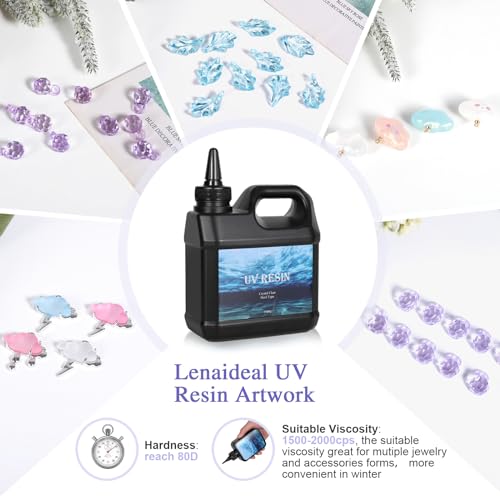 Lenaidéal RESIN1000 Lenaideal1000G Uv Resin-Upgrade Ultraviolet Epoxy Resin Crystal Clear,High Gloss Hard Type thumb #6