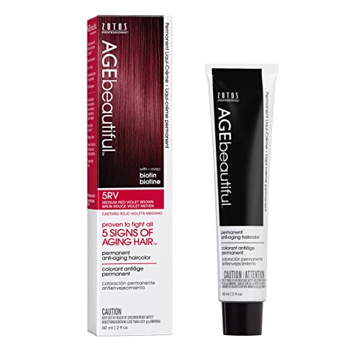 Image of AGE beautiful Permanent Hair Color Cream, 100% Gray Coverage Hair Dye with Biotin Anti-Aging Formula for Fuller, Thicker Hair, Professional Salon Quality