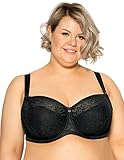 Gaia Damen Bügel BH Voll Cup Große Brüste Halbgepolstert 594M Sandy Maxi, Schwarz,100G