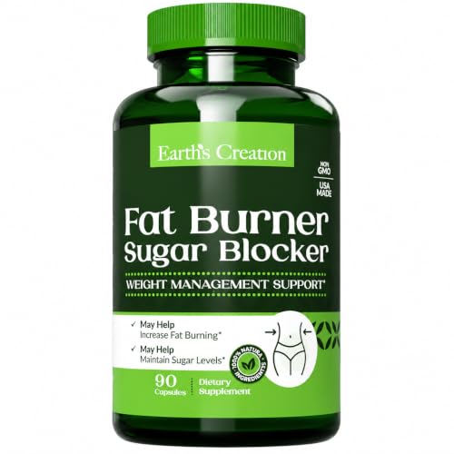 Fat Burner Sugar Blocker Weight Management Support Help to Increase Fat Burning Supplement 90 Made in USA Non GMO