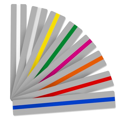 Guided Reading Strips & Highlight Strips Reading Assistance Strips for Home Study Dyslexia Reading Tools Color Overlays for Dyslexia Improve Focus & Comprehension Colored (8 Pieces)