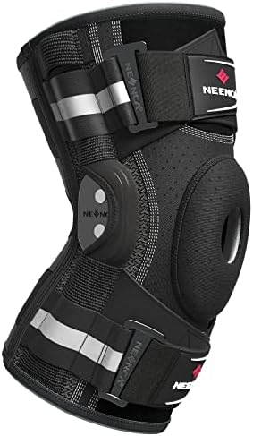 NEENCA Professional Knee Brace for Knee Pain, Adjustable Hinged Knee Support with Patented X-Strap Fixing System, Strong Stability for Jonit Pain Relief, Arthritis,Meniscus Tear,ACL,PCL,Runner, Sports
