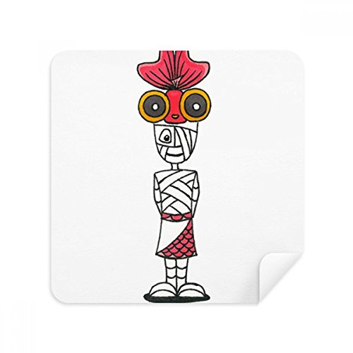 Chiffon en daim pour écran de téléphone portable et lunettes avec motif poisson rouge, 2 pièces
