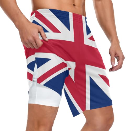 Short de sport homme tissu double couche vêtement entraînement gym fitness