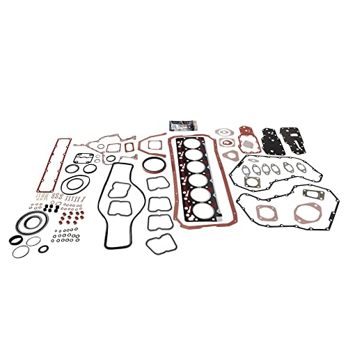 Image of Partsflow Full Head Gasket Set Kit for 1989-1998 Dodge Tractor /Trucks Diesel 5.9L 12V 6BT /6B /6BTA, Multi-layer steel MLS Gaskets, Includes RTV Silicone Replacement for 4089649 3804897