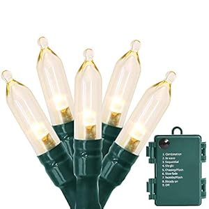 MAGOTAN Christmas Lights, Battery Operated String Lights 18ft 50 LED 8 Modes LED Mini Lights with Timer for Christmas…