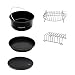 6-piece 7-inch air fryer accessories Universally available for Philips Gowise Cozyna Popular kitchen appliances for all 3.7QT - 5.3QT - 5.8QT models Handsel Cookbook
