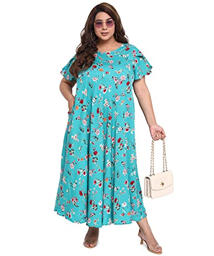 Image of OOMPH! Women's Western & Fusion wear Crepe A-Line Maxi Dress - mdfoil