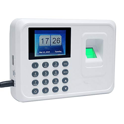 Aibecy Intelligent Biometric Fingerprint Password Attendance Machine Employee Checking-in Recorder 2.4 inch TFT LCD Screen DC 5V Time Attendance Clock - Thumbnail 2