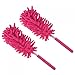 sourcing map Chenille Nettoyage Plumeau 11 à 31 Pouce Lavable Brosse Extensible pour Fenêtre Meuble Plafond Ventilateur Rosace Rouge Paquet 2