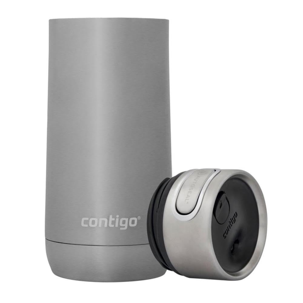 Contigo Luxe Autoseal Termos Bardak 360 ml, Paslanmaz Çelik, 5 Saat Sıcak 12 Saat Soğuk, Sızdırmaz, Gri