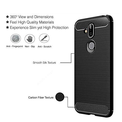 Image of Hybrid Carbon Fiber Back Case for Nokia 8.1 / X7 (Black)