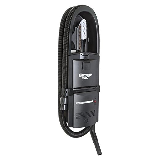 GarageVac GH120-E Black Wall Mounted Garage Vacuum with Accessory