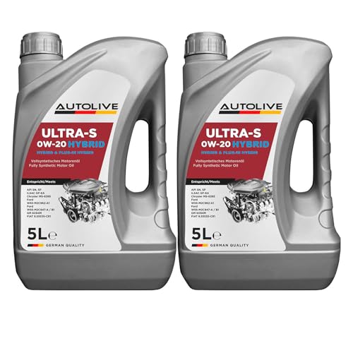 AUTOLIVE Aceite Lubricante para Motores Híbridos 0w20 Hybrid – Pack de 2 x 5L = 10L