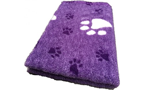 Topmast Vet Bed - Manta Colchón para Mascotas Perros (XXL, Lavable, para Interiores, Antideslizante, Resistente, acogedora, 2 x 150/100 cm), Color Morado