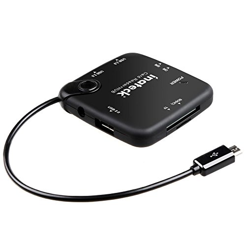 Inateck HB3001G - Adaptador USB con lector de tarjetas SD con 3 Puertos USB HUB OTG