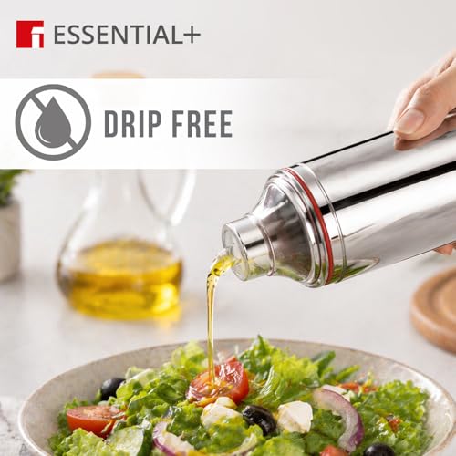 Image of Essential Plus Stainless Steel Oil Bottle for Kitchen 1000ml, Oil Dispenser Bottle with Cap, Durable, Precise Pouring, Easy to Refill and Flow, Drip Free, Home & Restaurant use (Silver)