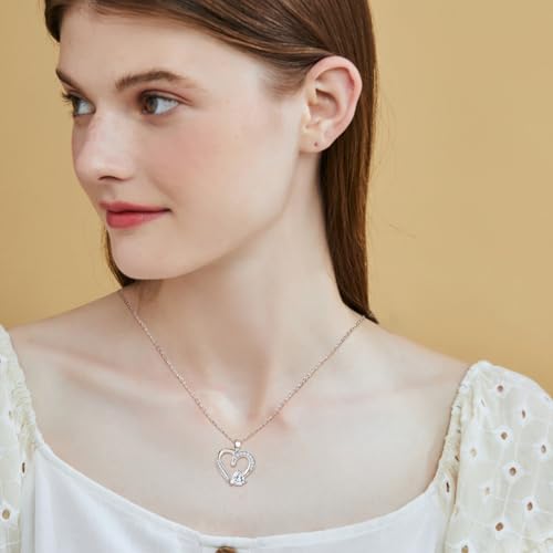 Image of Sterling Silver Pendant Necklace Charms Hypoallergenic Fashion Jewelry Dainty Valentines Day Birthday Gift for Women
