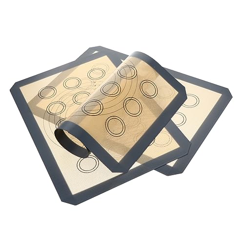 Cabilock Juego De 3 Alfombrillas De Silicona Para Hornear Bandejas Antiadherentes Para Hornear Tapete Macarrones Galletas Pan Cocinas Comerciales