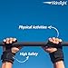 HIDROLIGHT - Maxi Wrist Straps for Weightlifting - Wrist Brace, Gym Accessories, Wrist Wraps, Hand Bands for Dumbells & Bars, Workout Equipment - Non-Slip Grip, Adjustable Stripe - Black, One Size