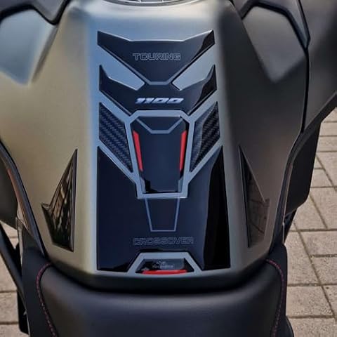 Resin Bike Naklejki Moto kompatybilne z Honda NT 1100 2020-2026. Chronią Podkładka zbiornika przed uderzeniami i zadrapaniami. Naklejki żywiczne z efektem 3D - wyprodukowane we Włoszech