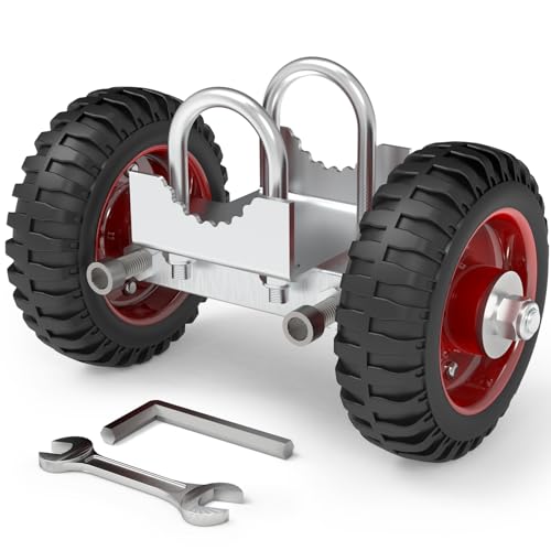 Blütezeit Rolling Gate 6'' Heavy-Duty Rubber Wheel Carrier 2pcs, Double-U Bolts Gate Rollers for Driveway Chain Link Fence Metal Tube Gates, Pack of 2 by Blütezeit - Image 5