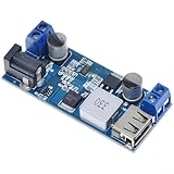 SMZhomeone DC-DC Konverter-Modul, 24 V, 12 V auf 5 V, 5 A, mit Schnelllade-USB-Port, hocheffizient, Synchron-Gleichrichter für Android, iPhone, industrielle Nutzung, blau, ABS, 63 x 27 mm