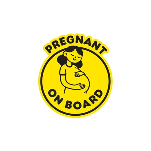Pregnant Woman on Board Car Decal – Expecting Mom Safety Sticker, UV Resistant