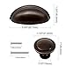 SUNRIVER 27pcs ORB Cabinet Knobs and Cup Handles, 12 Packs Oil Rubbed Bronze Kitchen Cup Pulls 3 Inch 76mm Zinc Alloy Bin Cup Drawer Handles and 15 Packs knob Set