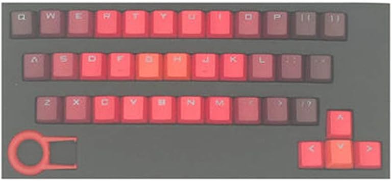 37 Keys PBT Doubleshot Top Printed Keycaps Gradient Color Dyeing Sublimation Keyset OEM Profile for Cherry MX Gaming Mechanical Keyboard Replace DIY
