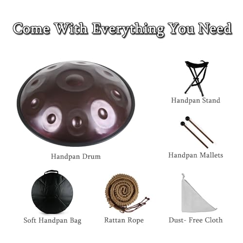 Handpan de Acero Morado 10 Notas D Minor 22 Pulgadas miniatura 4