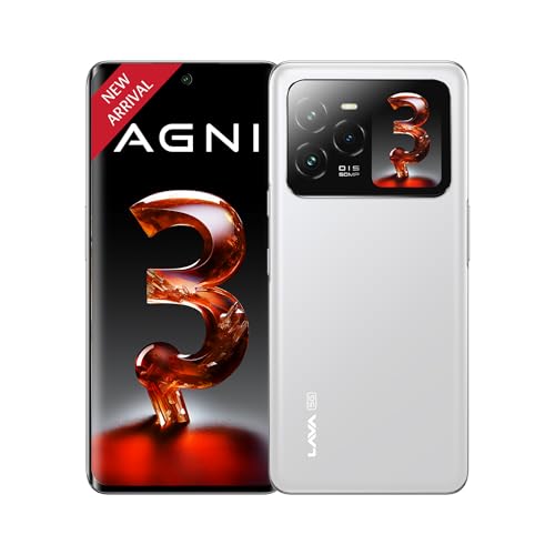 Lava Agni 3 5G (Pristine Glass, 8GB+128GB) | India's 1st dual AMO...