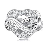 Abalorio de corazón eterno, abalorio de plata de ley 925 compatible con collar de pulsera Pandora, BSC853