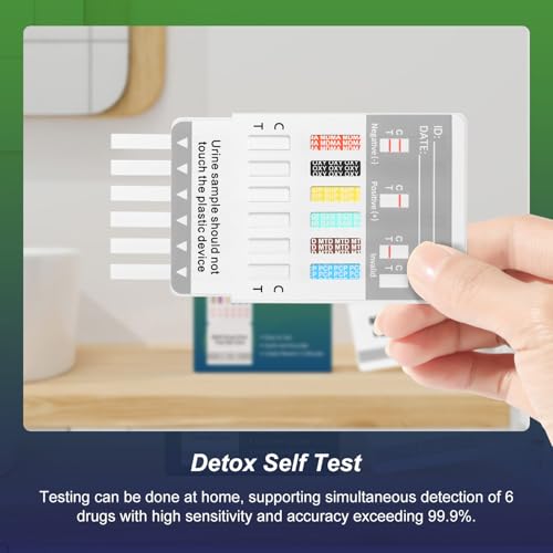 T TESTAHEAD Drug Test Kit 10 Pack, Home Drug Tests, 12 Panel Drug Test Urine, Tests for Marijuana (THC),COC,OPI 2000,AMP,BZO,BAR,BUP,MDMA,MET,MTD,OXY,PCP - Thumbnail 7