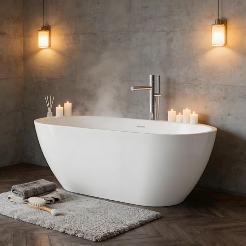 Freestanding Oval Acrylic Bathtub