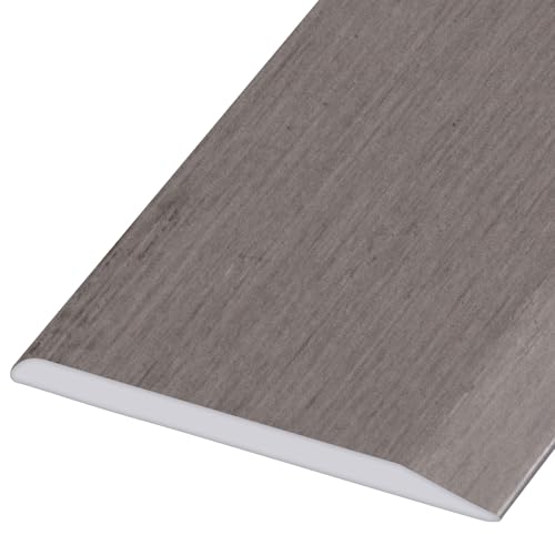 CRL Brushed Nickel Aluminum 5/8" Flat Face Mirror Edge Molding - 12 ft Long
