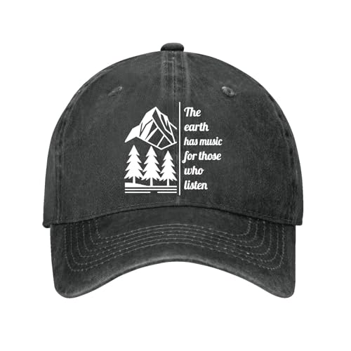 The-Earth Has Music for Those Who Listen Hat for Mens Funny Washed Distressed