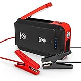 1500A 12V Potente Arrancador de Coches: El arrancador del vehículo puede arrancar automóviles, motocicletas, camiones, camioneta, SUV, cortacésped, yate. Arrancar la batería de su vehículo de 12V en 1 segundo a una corriente máxima de 1500A (hasta gasolina de 8.0L y motor diesel de 6.0L). Incluso funciona normalmente para su coche en la nieve o clima caluroso al sol.