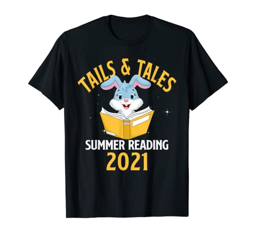 Tails And Tales Summer Reading 2021 Amoureux du livre Lapin T-Shirt