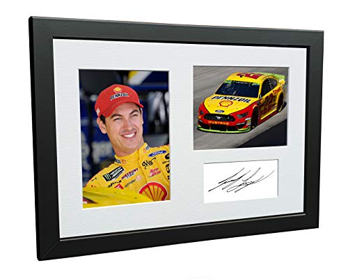 Kitbags & Lockers 12x8 A4 Joey Logano NASCAR No. 22 Ford Mustang GT Team Penske Signed Autographed Photo Photograph Picture Frame Poster Gift