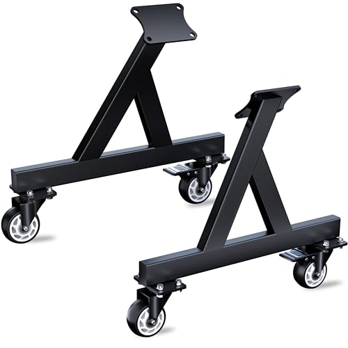TRUSOON Engine Stand for GM LS V8 Engines Rolling Engine Cradle with Lockable Swivel Caster Wheels -600lb Capacity Compatible with LS1 LS2 LS3 LS6 LS7 LQ4/LQ9 Engines & Transmissions
