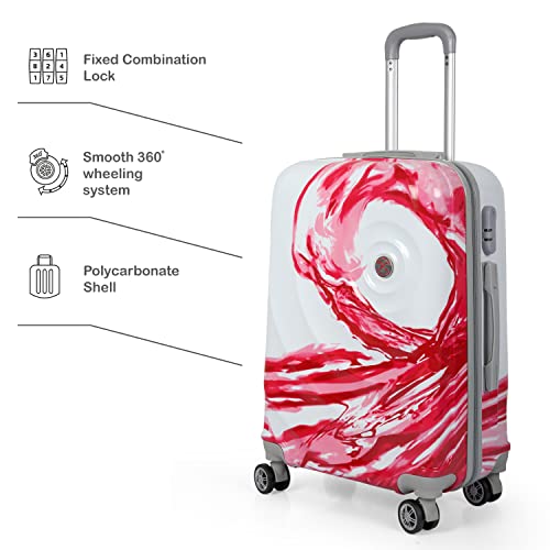 Image of Polo Class 2Pc Set Travel Luggage Trolley Bag (20 /28 inch) - Red