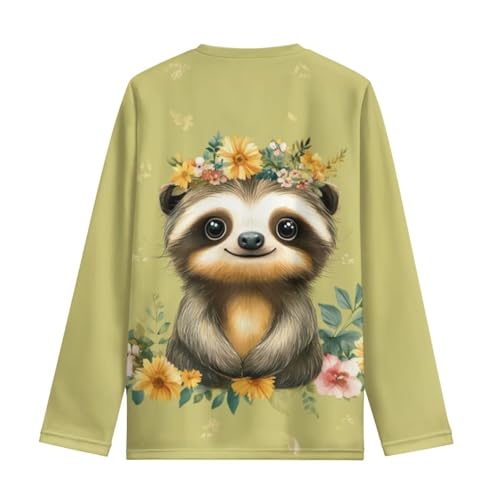 Girls Cartoon Print Long Sleeve Graphic Tee Casual Crew Neck T-Shirts for 3-16 Years Little Girls4