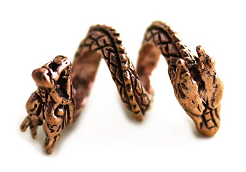 Anillos de bronce nórdico vikingo de estilo Dwarven Dreadlock para hombres 2